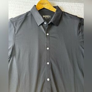 Barbell Apparel Men's Charcoal Button Down Shirt